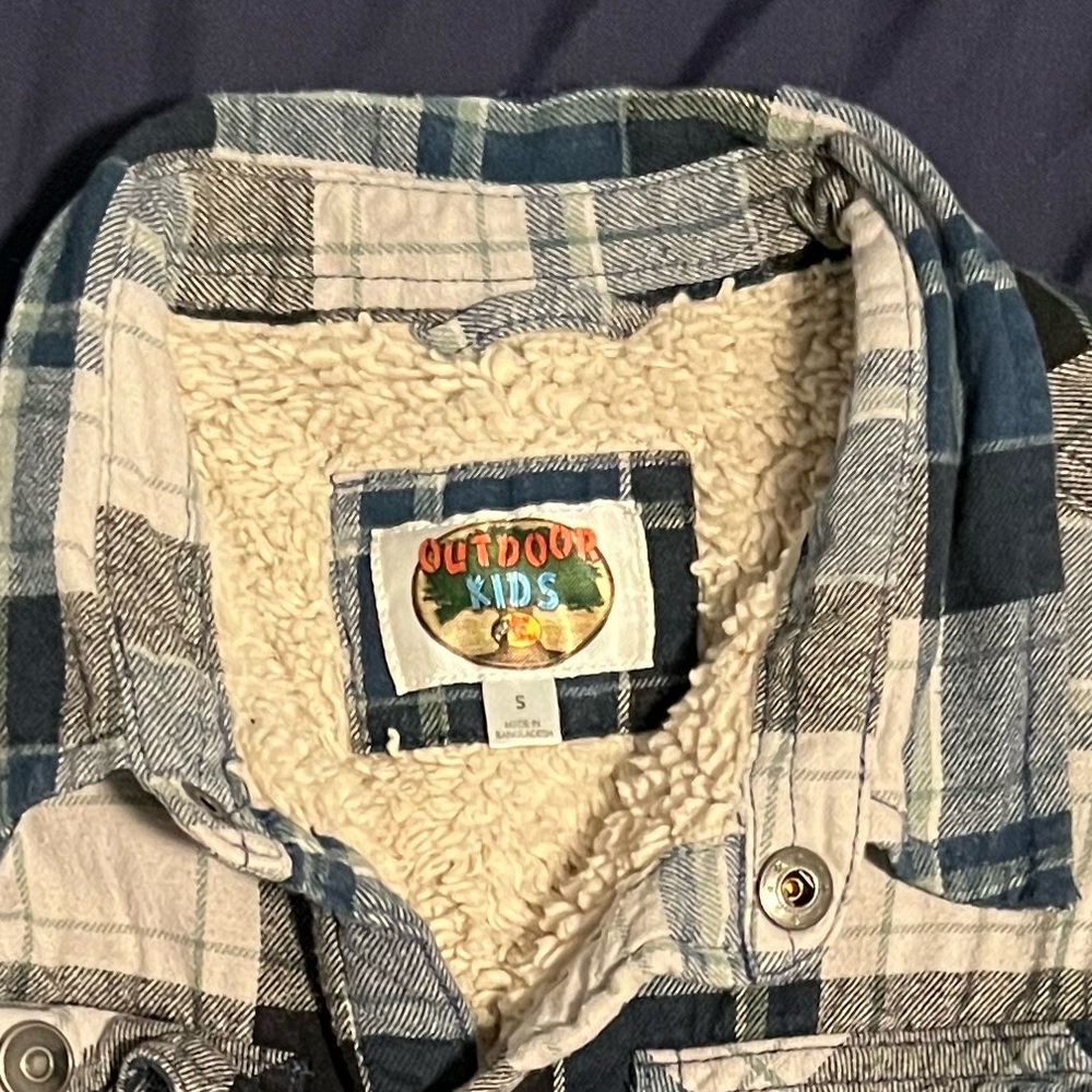 Blue fleece flannel
